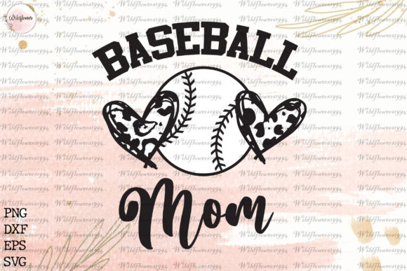 Baseball Mom Svg, Leopard Heart Svg Graphics and Crafts