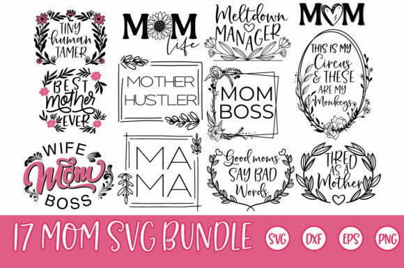 Floral Mom SVG Bundle: Graphics for Crafts & Branding
