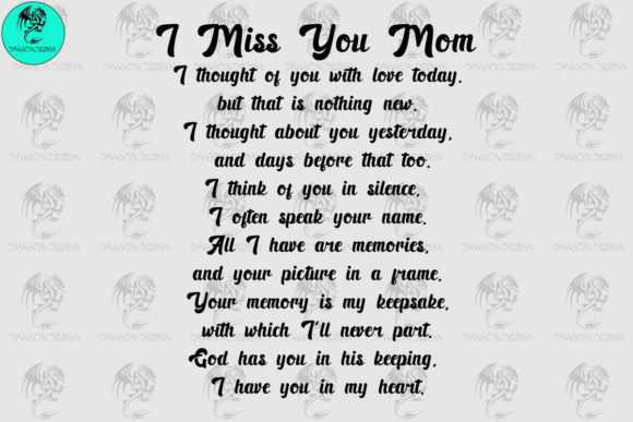 I Miss You Mom Svg Graphics and Crafts Review