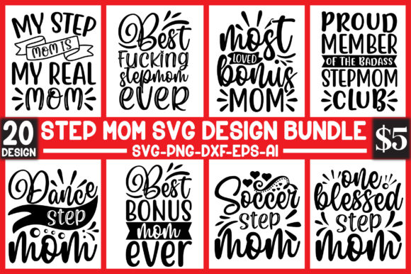 Step Mom Svg Design Bundle: Graphics for Crafts
